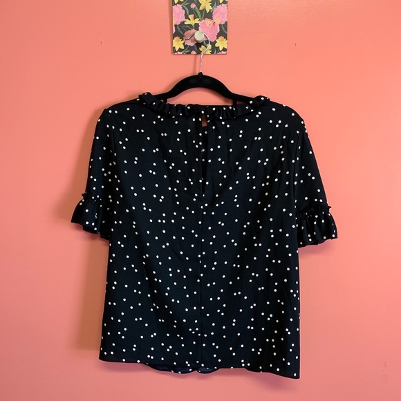 Kate Spade scatter dot ruffle top flouncy - Picture 6 of 8